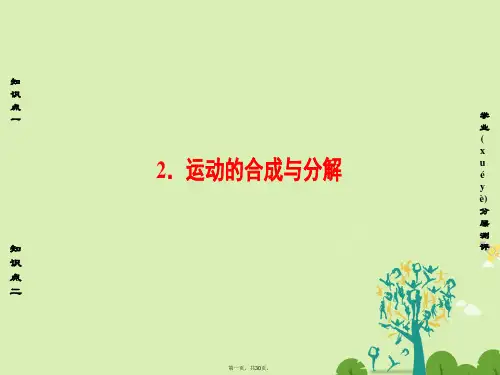 高中物理第1章抛体的运动2运动的合成与分解课件教科版必修2