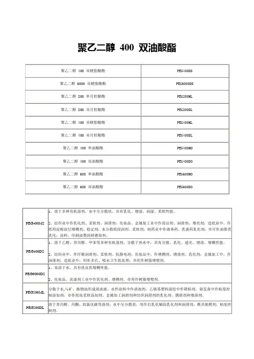 聚乙二醇 400 双油酸酯