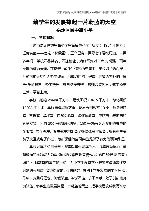 城中路小学义务教育均衡发展自查报告