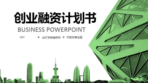 创业融资计划书PPT课件