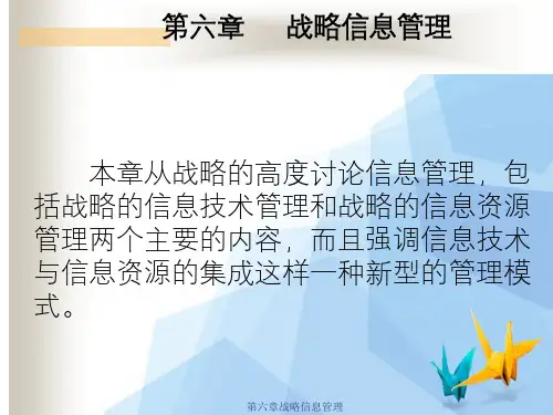 第六章战略信息管理