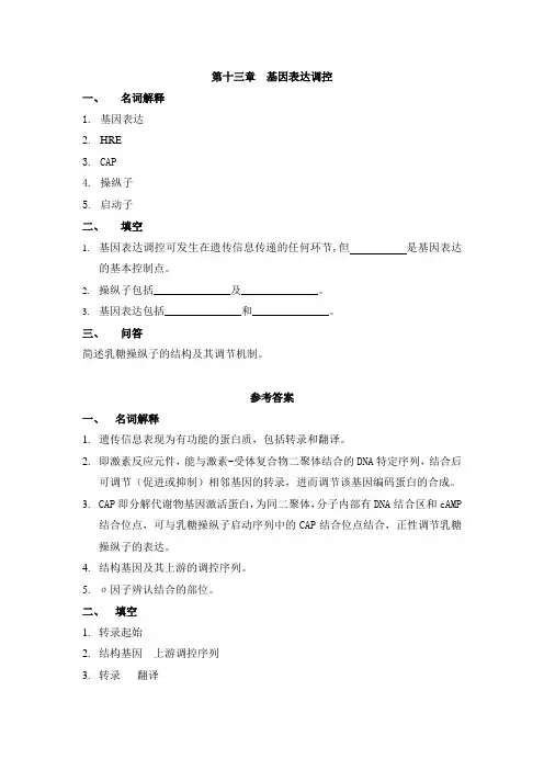 基因表达调控 2