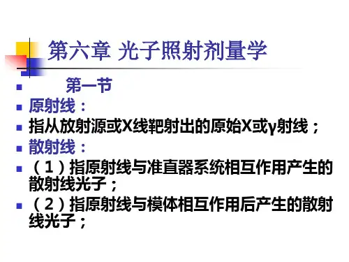 6第六章光子照射剂量学解析