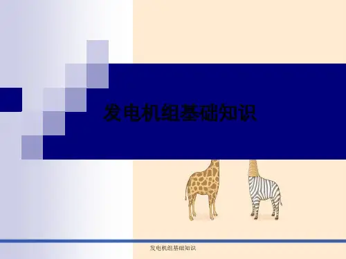 发电机组基础知识