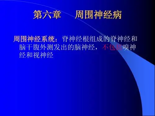 第六章 周围神经病