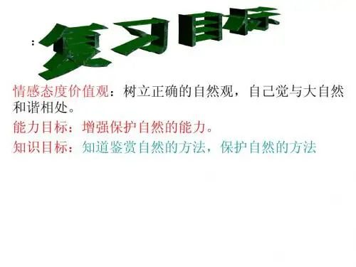 6单元与大自然和谐相处复习(1)