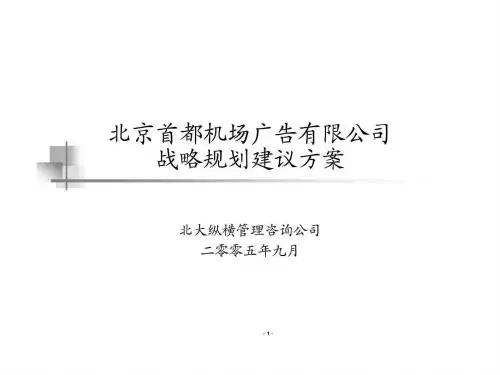 北京首都机场广告有限公司战略规划建议方案