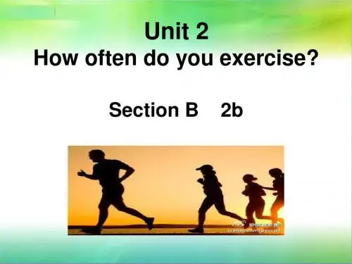 人教版英语八上Unit 2 How often do you exercise Section B(2b)课件(共20张PPT)