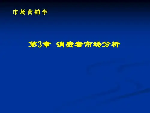 3市场营销学-第三章分析消费者市场与购买行为