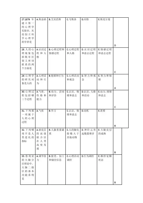 心理学试题