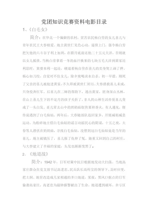 电影背景资料
