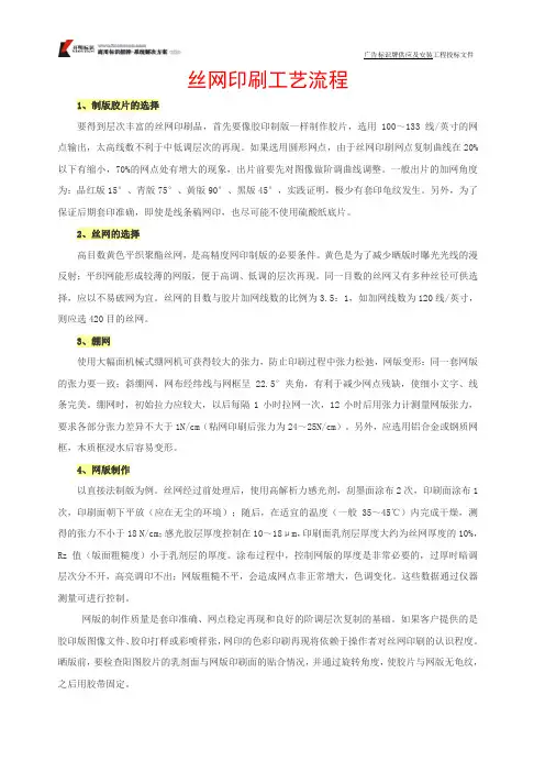 丝网印刷工艺流程 2