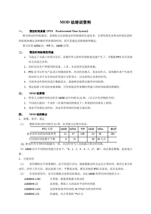 模特法工业工程用