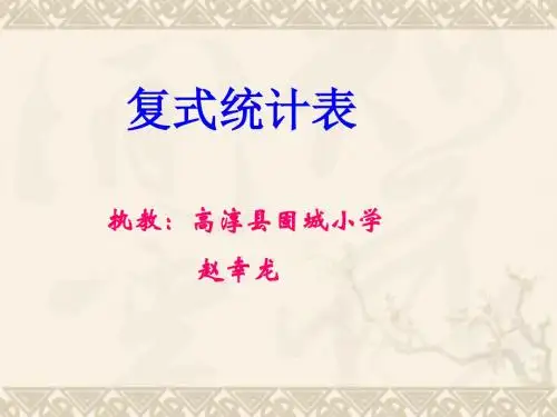 五年级数学复式统计表课件
