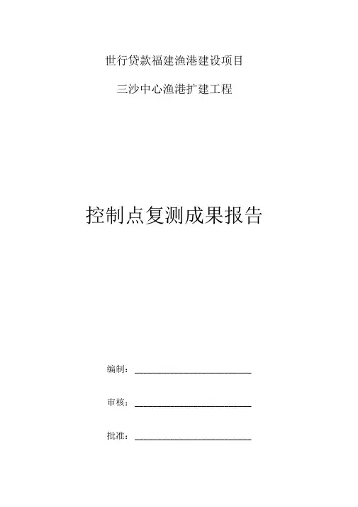 工程控制点复测报告