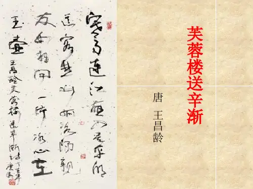 芙蓉楼送辛渐上课课件PPT