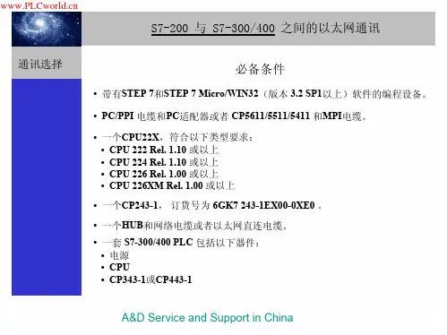 S7-200与S7-300之间的以太网通讯详解