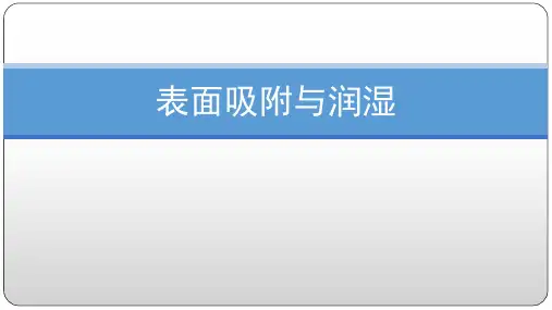 表面吸附与润湿