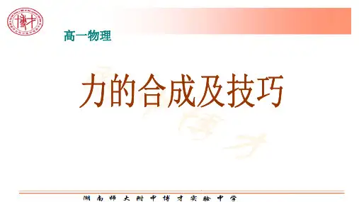 高中物理必修1鲁科《第5章力与平衡第1节力的合成》112PPT课件一等奖