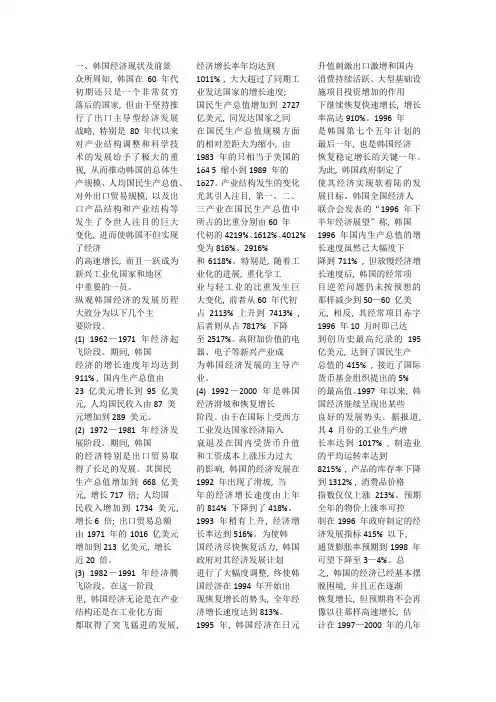 韩国经济分析