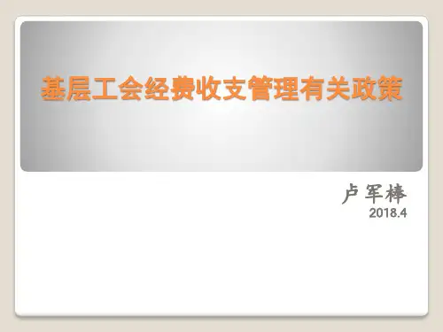 基层工会经费收支管理实施细则PPT