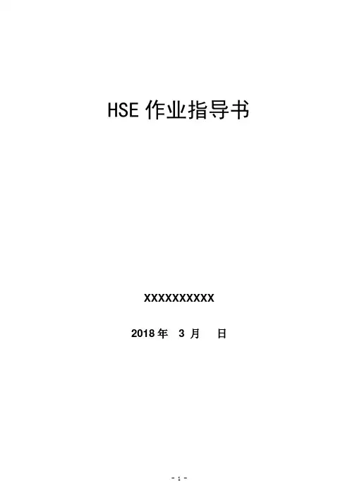 HSE作业指导书(2)