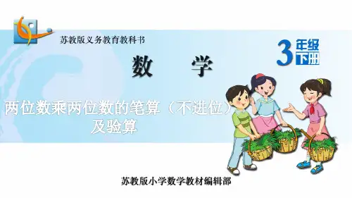 2.两位数乘两位数笔算(不进位),验算