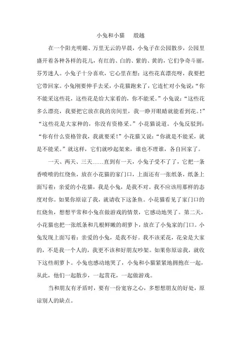 小兔和小猫   殷越