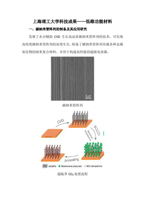 上海理工大学科技成果——低维功能材料