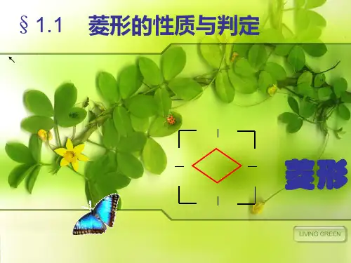 北师大版九年级数学上册菱形的性质与判定