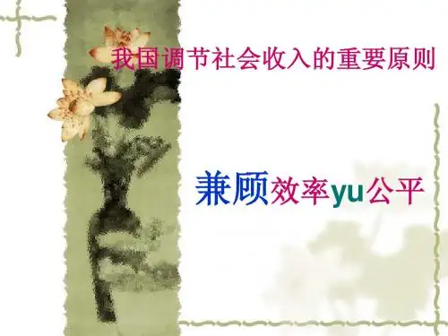 7.2兼顾效率与公平