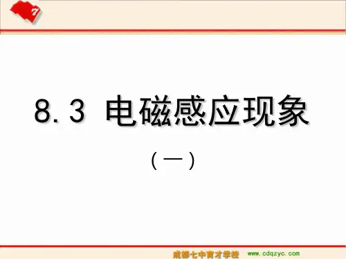 初三物理 电磁感应现象(一)