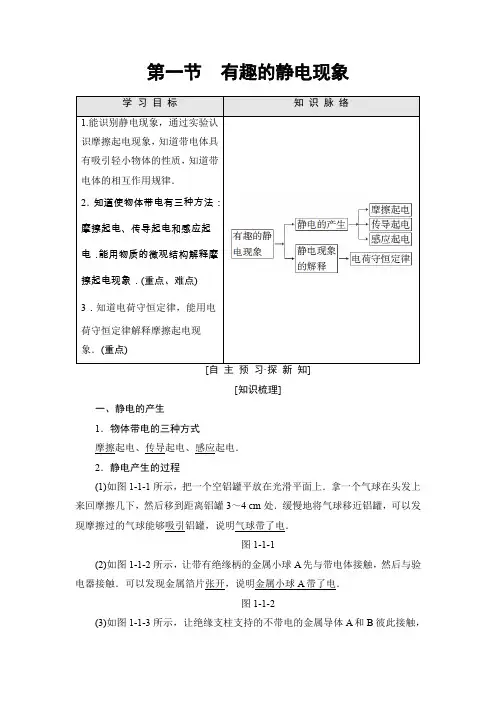 第1章 第1节 有趣的静电现象