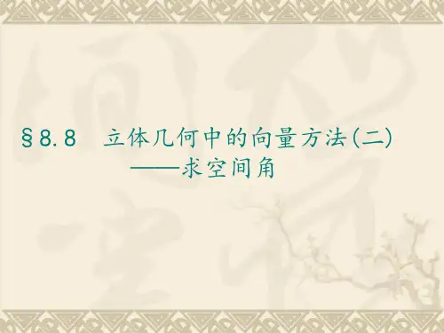 数学高考立体几何求空间角 (共12张PPT)