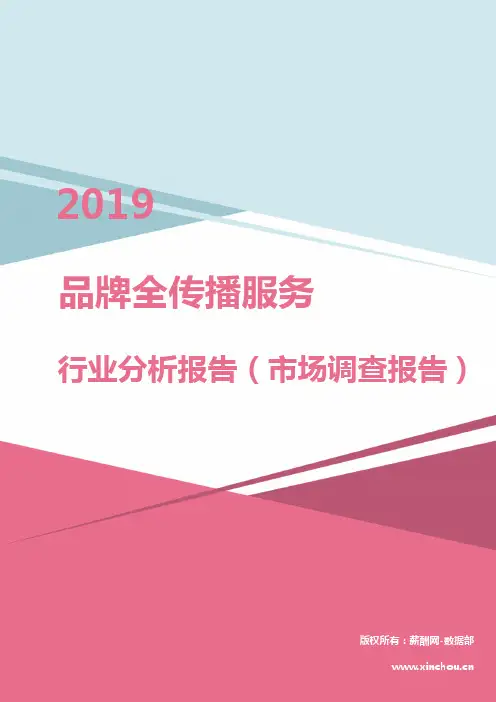 2019年品牌全传播服务行业分析报告(市场调查报告)