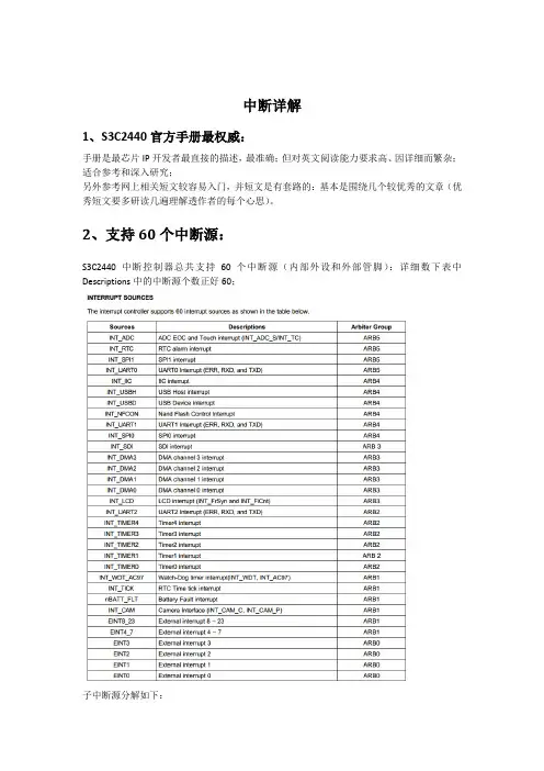 S3C2440中断控制器痛点详解