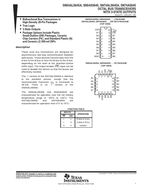 SN54ALS645A中文资料