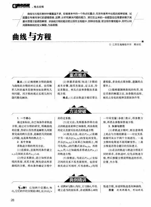 曲线与方程