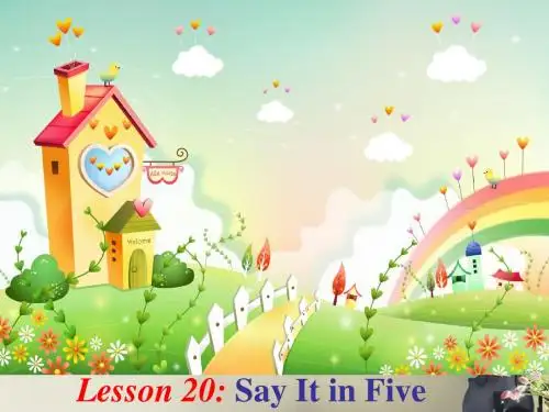 2014年秋九年级英语上册 Unit 4 Lesson 20 Say It in Five课件 (新版)冀教版