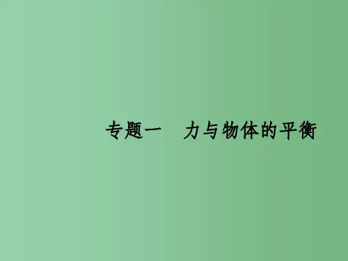 高考物理二轮复习 专题整合高频突破 专题一 力与物体的平衡课件