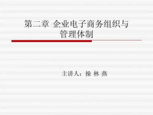 第二章 企业电子商务组织与管理体制