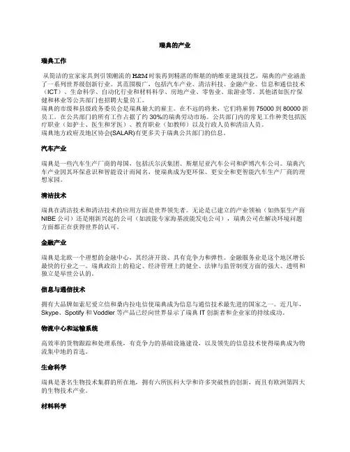瑞典的产业