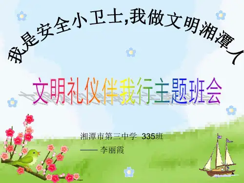 我是安全小卫士,我做文明湘潭人