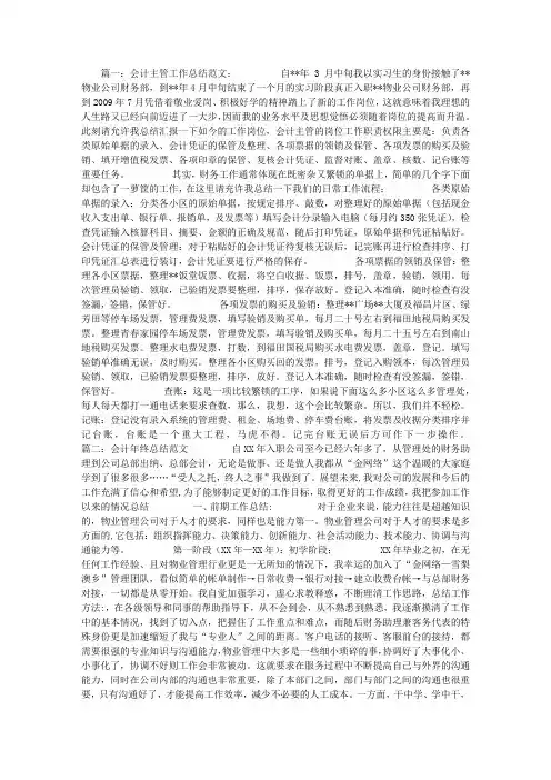 会计年终总结范文