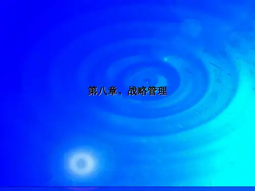 第八章、战略管理