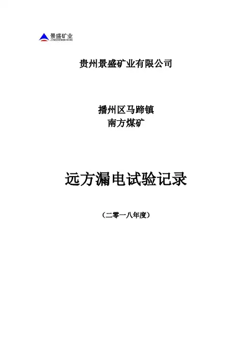 远方漏电试验