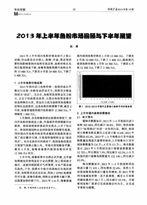 2013年上半年鱼粉市场回顾与下半年展望