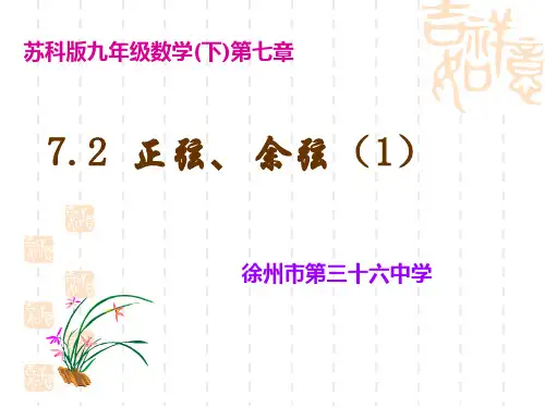 初中九年级(初三)数学课件 正弦和余弦
