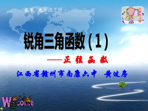 数学华东师大版九年级上册《锐角三角函数》课件公开课(1)