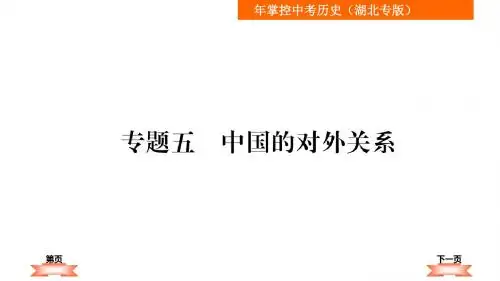 专题5中国的对外关系